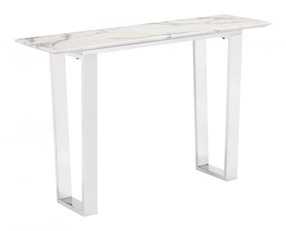 Console Table White & Silver - Atlas