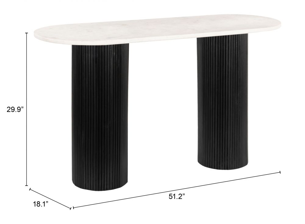 Console Table White & Black - Izola