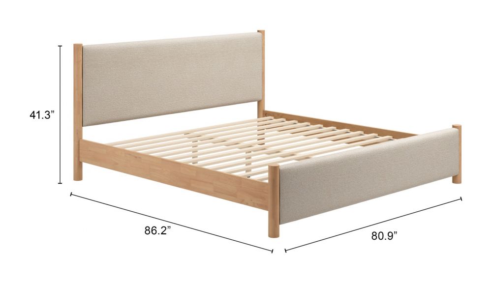 King Bed Beige & Natural - Hadi