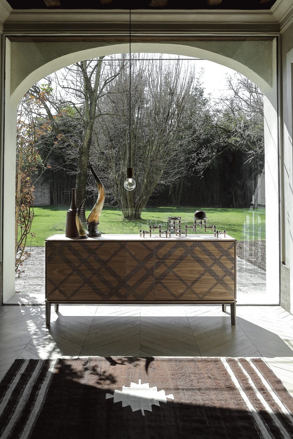 Tartan 2 Door Central Drawer Sideboard