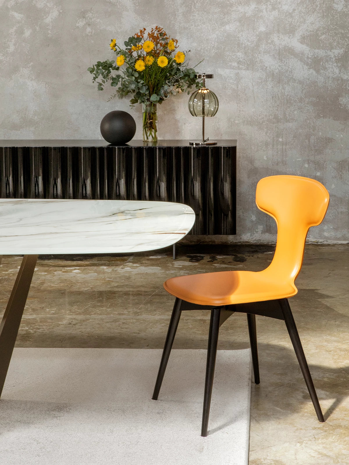 Dauphine Leather Chair - Set of 2