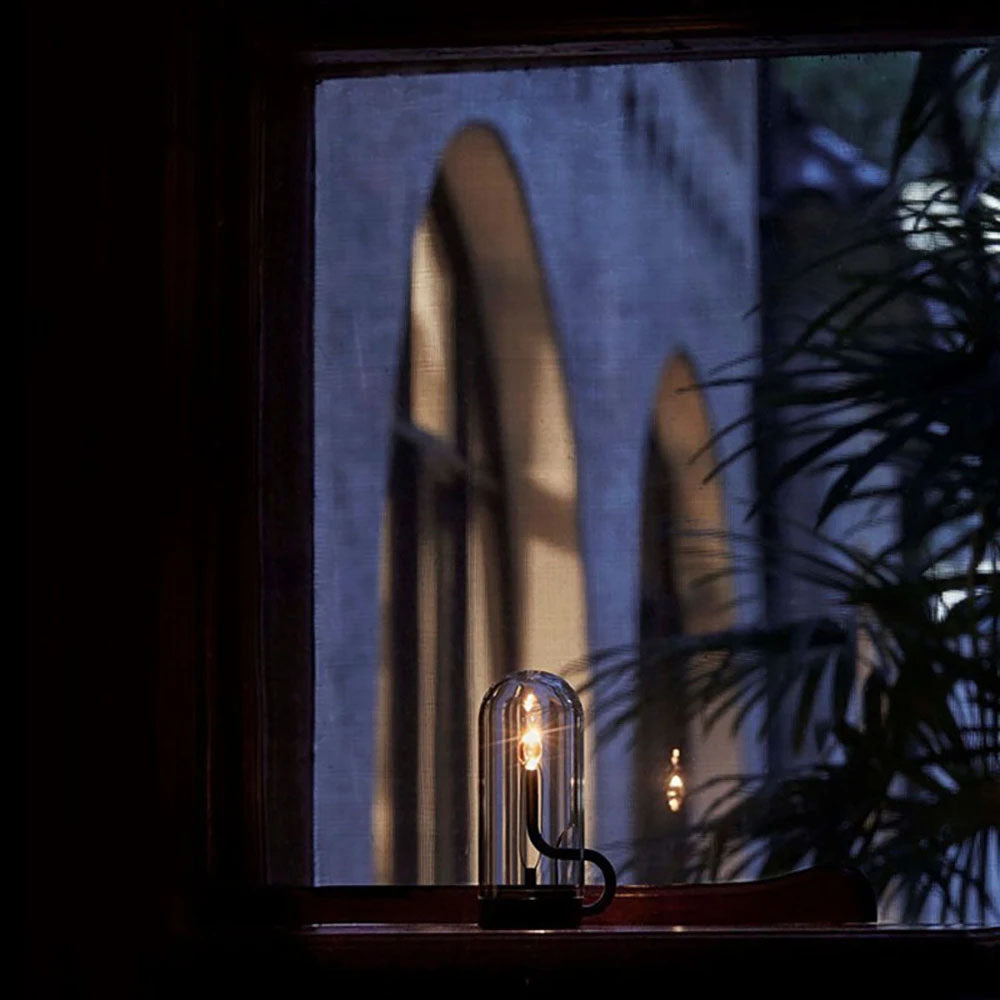LED Table Lamp with Aluminum and Glass Design - Goraya Nesting