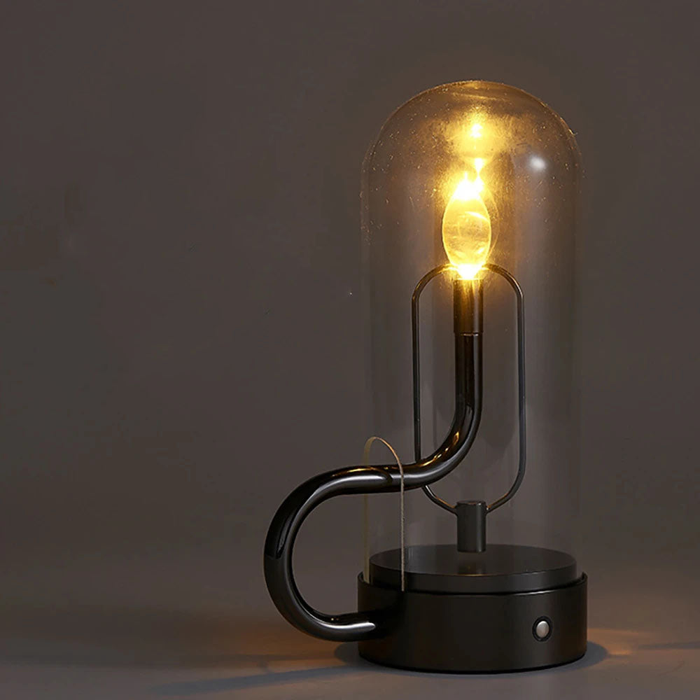 LED Table Lamp with Aluminum and Glass Design - Goraya Nesting