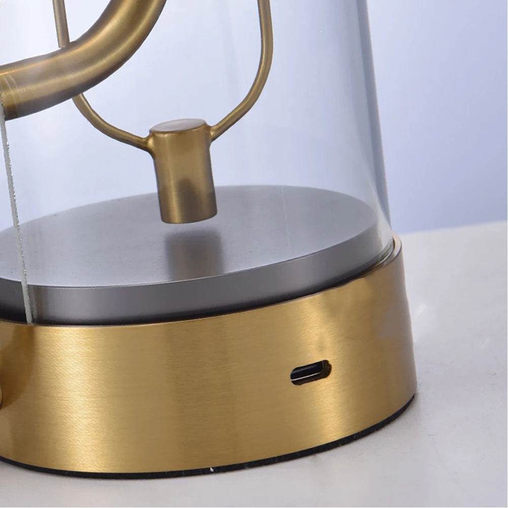 LED Table Lamp with Aluminum and Glass Design - Goraya Nesting