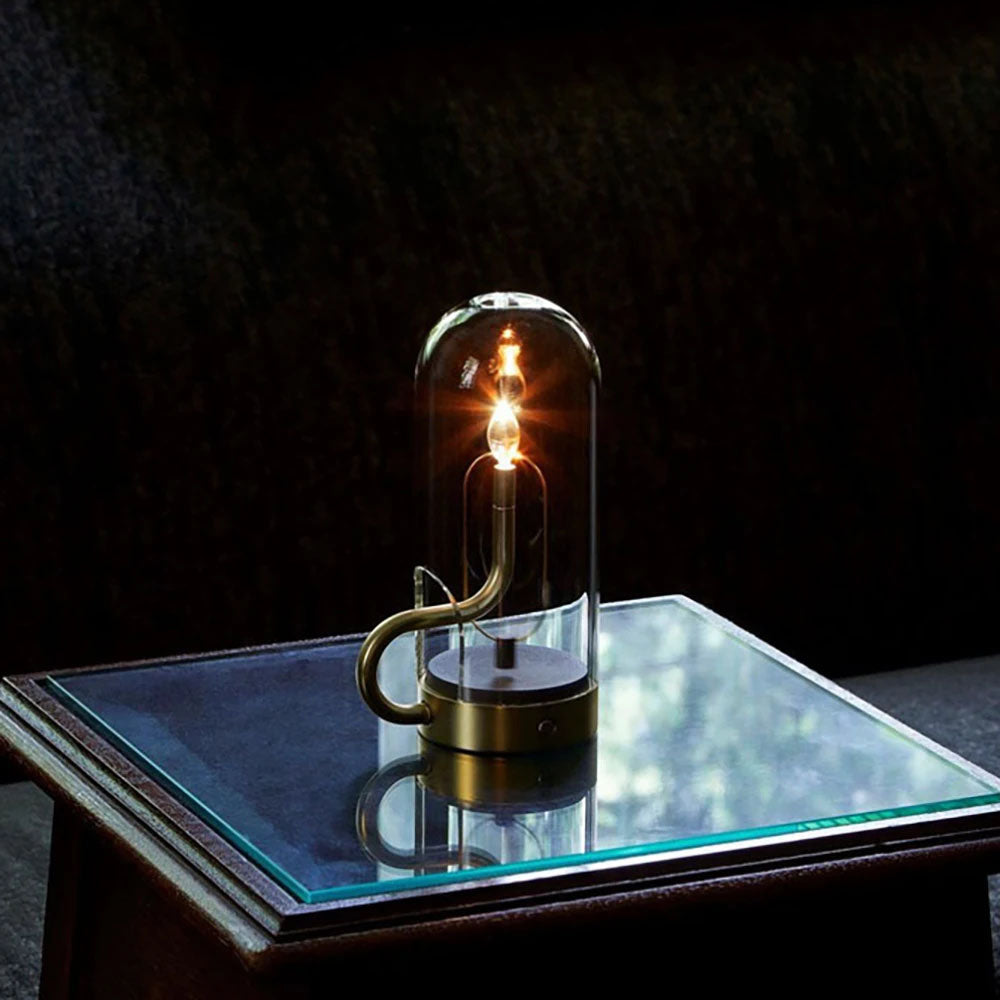 LED Table Lamp with Aluminum and Glass Design - Goraya Nesting
