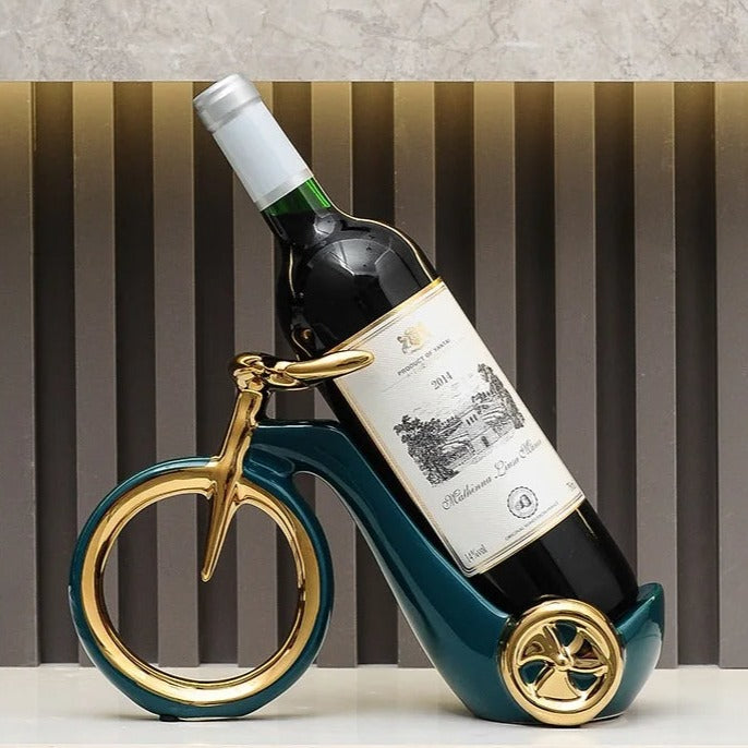 Ceramic Bicycle Wine Rack Sculpture - Goraya Nesting