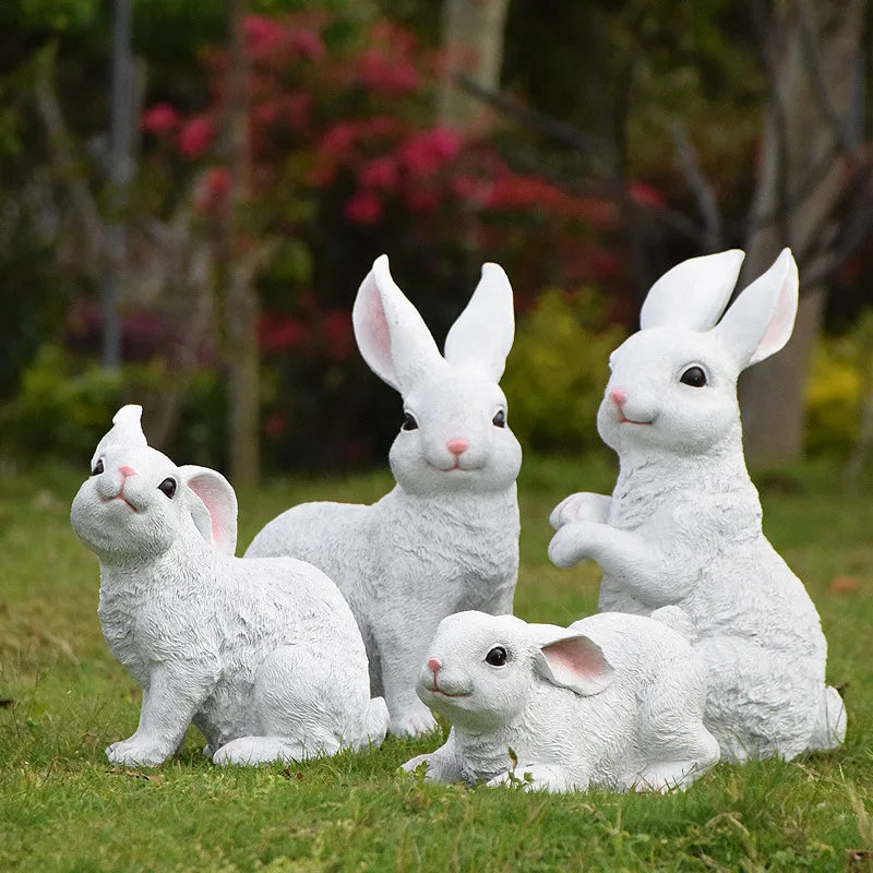 Cottontail Resin Rabbit Sculpture - Goraya Nesting