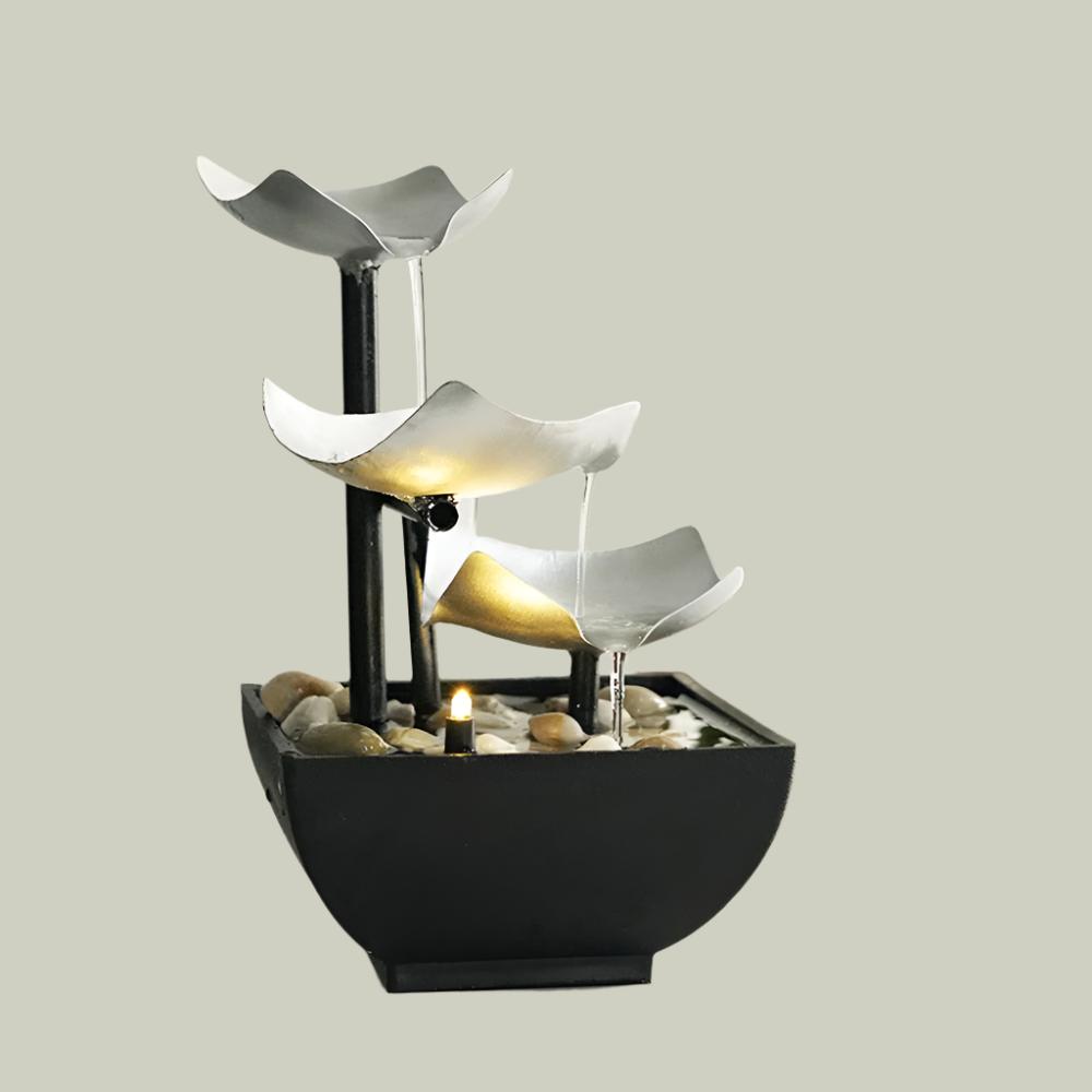 3 Layered Table Fountain With Power Switch - Goraya Nesting