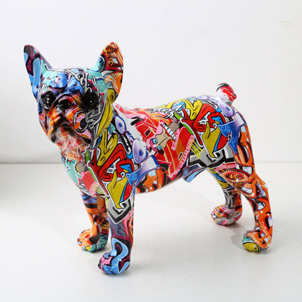 Resin Graffiti Bulldog Sculpture - Goraya Nesting