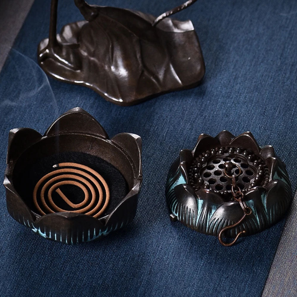 Ruihe Copper Hanging Backflow Incense Burner - Goraya Nesting