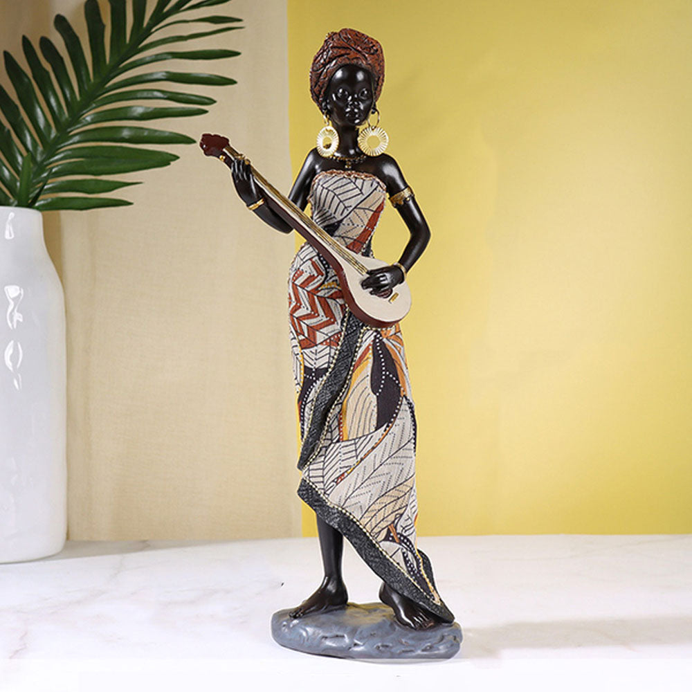 Vintage African Women Resin Sculpture Ornament - Goraya Nesting