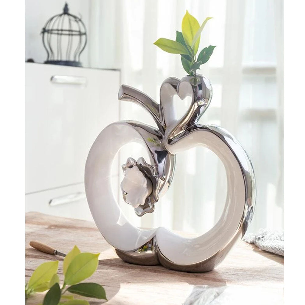 White Apple Ceramic Ornament - Goraya Nesting