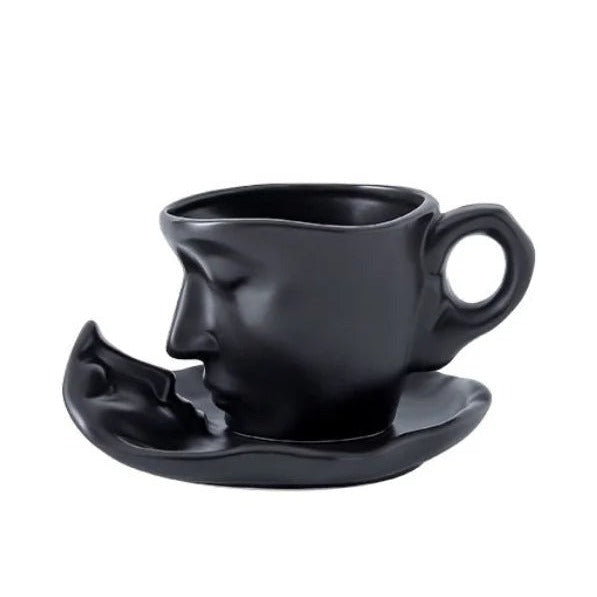 Kiss Design Porcelain Cup and Tray Set - Goraya Nesting