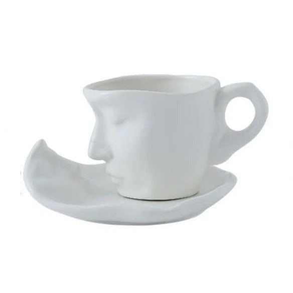 Kiss Design Porcelain Cup and Tray Set - Goraya Nesting