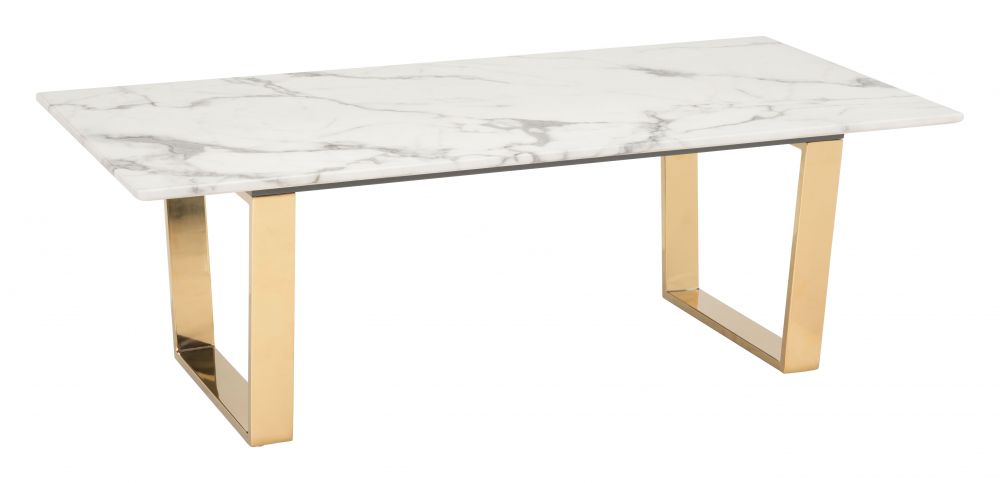 Coffee Table White & Gold - Atlas