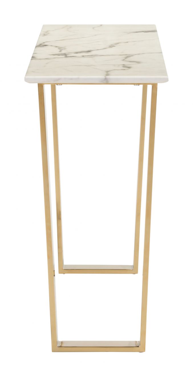 Console Table White & Gold - Atlas