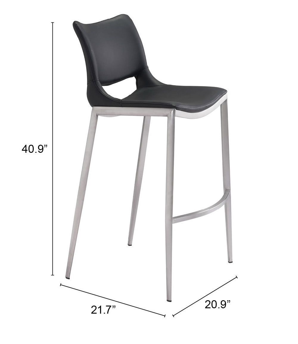 Barstool Black & Silver - Ace