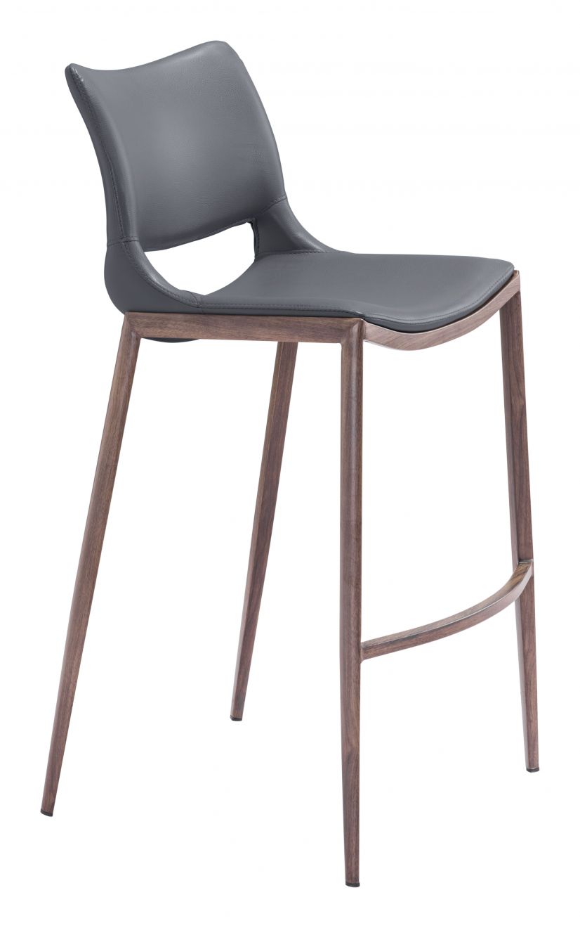 Barstool Dark Gray & Walnut - Ace