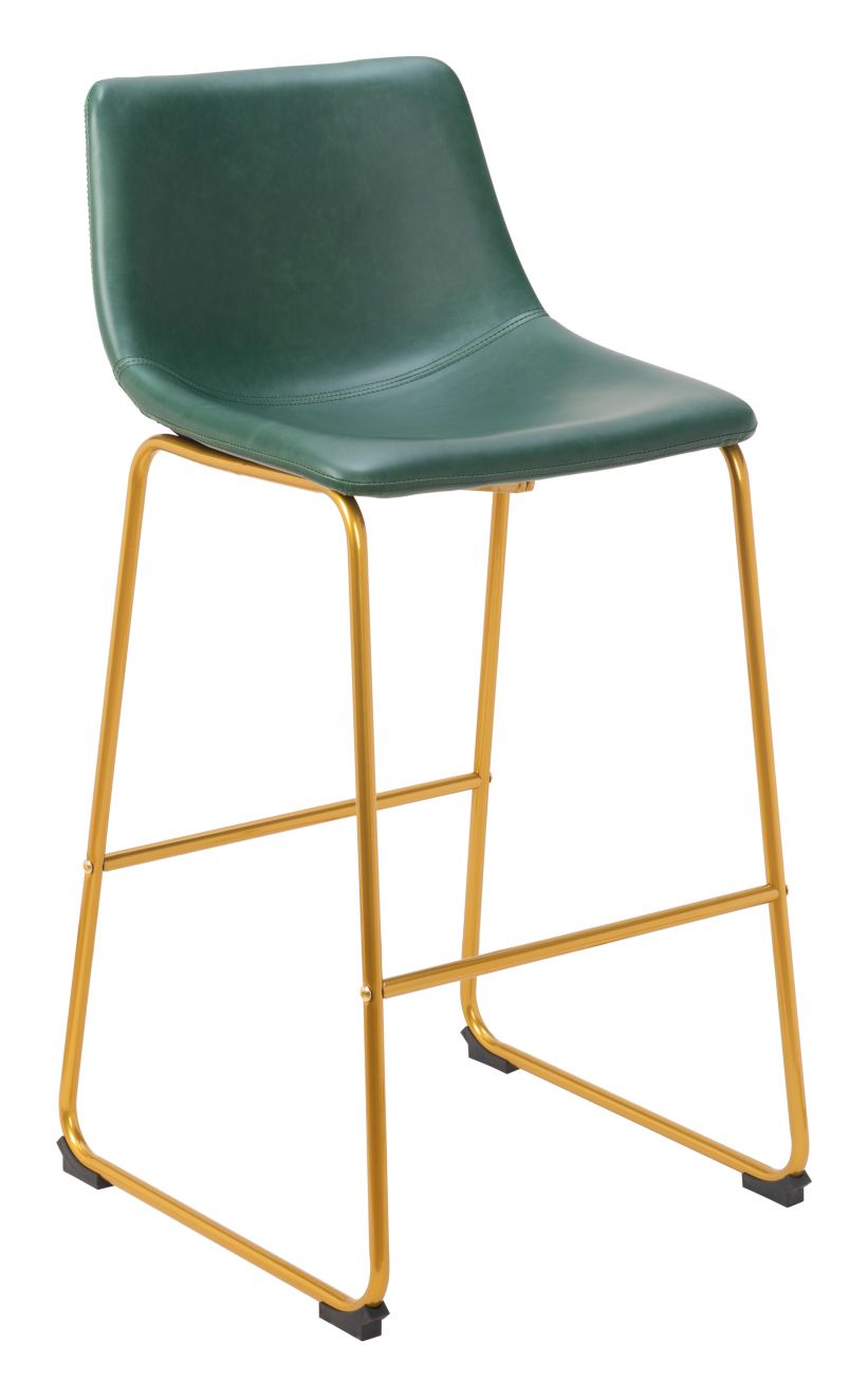 Barstool Green & Gold - Augusta