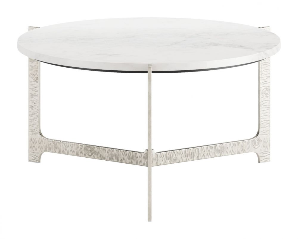 Coffee Table White & Silver - Barmas