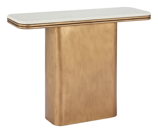 Console Table White & Brass - Cher