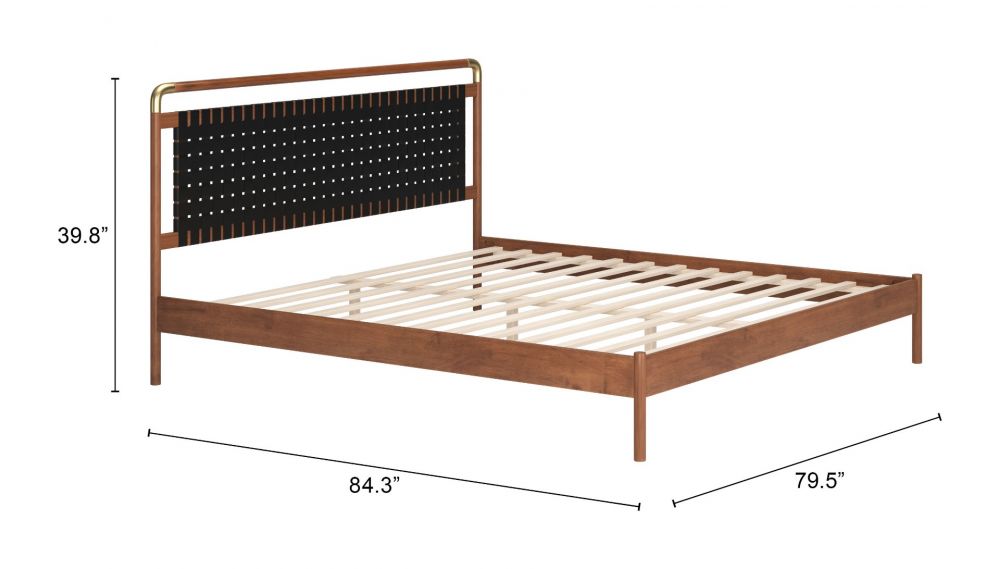 King Bed Black & Walnut - Netz
