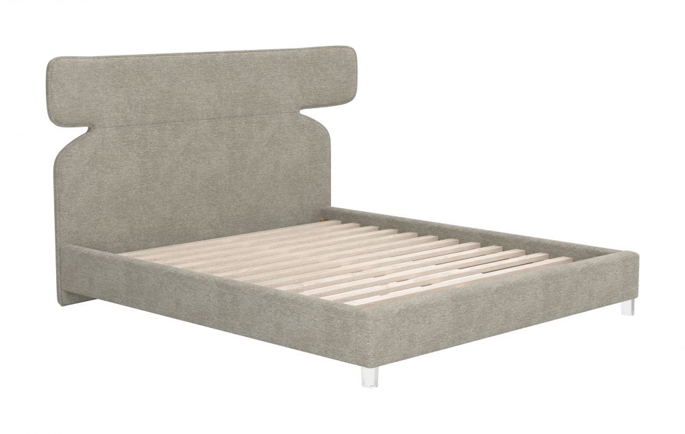 Olive Brown King Bed - Dusa