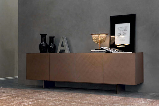 Coated 4 Doors Tv Stand