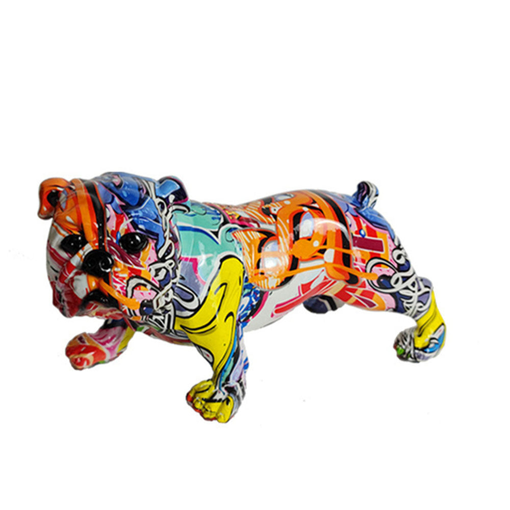 Bulldog Graffiti Sculpture Decor - Goraya Nesting 