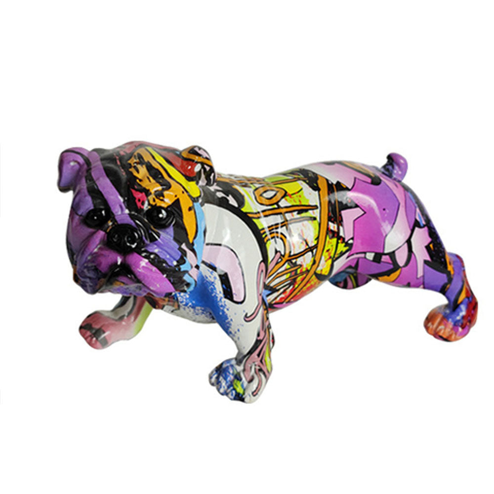 Bulldog Graffiti Sculpture Decor - Goraya Nesting 