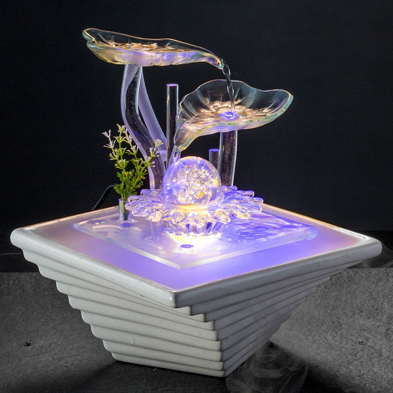 Ceramic Ball Water Fountain with Transfer Design - Goraya Nesting 