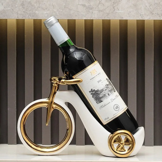 Ceramic Bicycle Wine Rack Sculpture - Goraya Nesting 