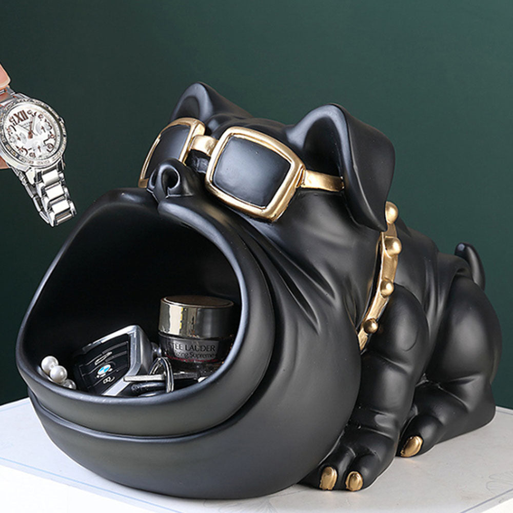 Cool Dog Resin Sundries Storage Box Figurine - Goraya Nesting 