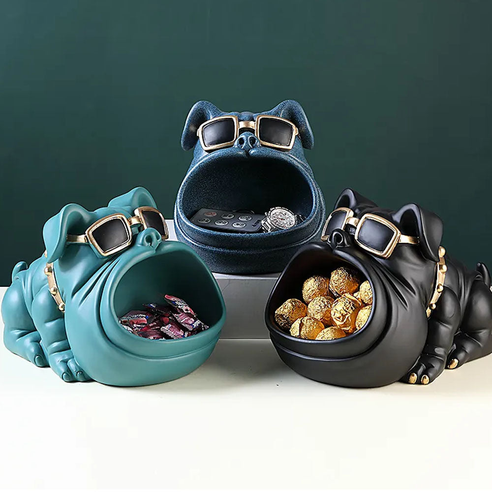 Cool Dog Resin Sundries Storage Box Figurine - Goraya Nesting 