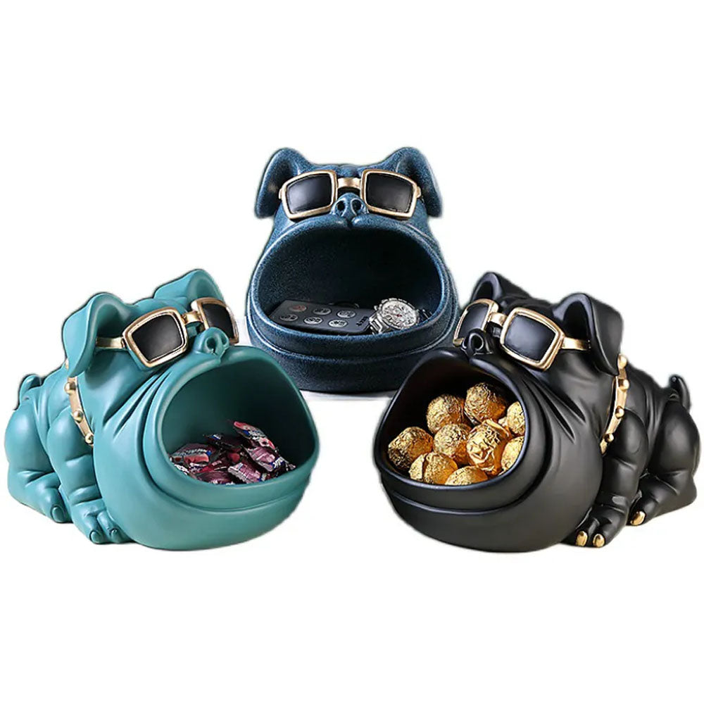 Cool Dog Resin Sundries Storage Box Figurine - Goraya Nesting 