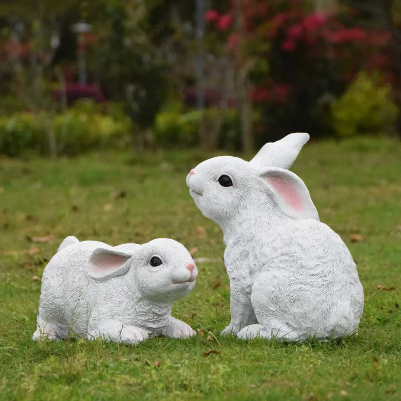 Cottontail Resin Rabbit Sculpture - Goraya Nesting   