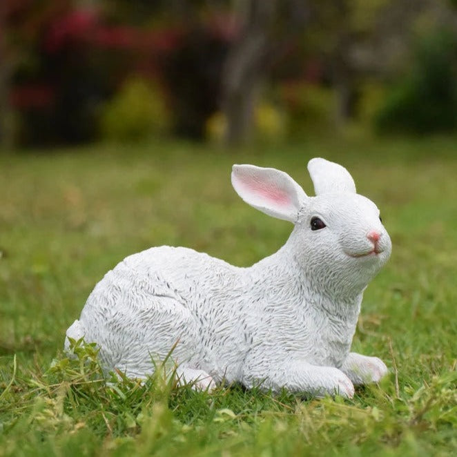 Cottontail Resin Rabbit Sculpture - Goraya Nesting 