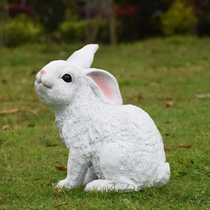 Cottontail Resin Rabbit Sculpture - Goraya Nesting  