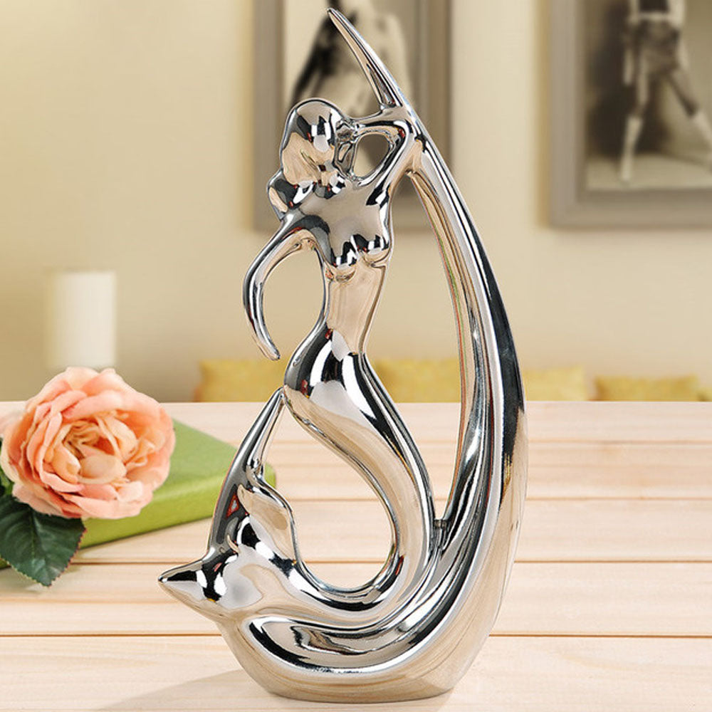 Electroplated Ceramic Decorative Accent Figurine - Goraya Nesting 