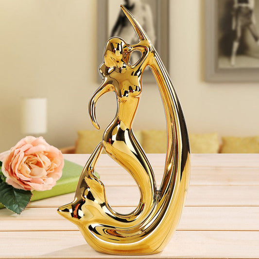 Electroplated Ceramic Decorative Accent Figurine - Goraya Nesting 