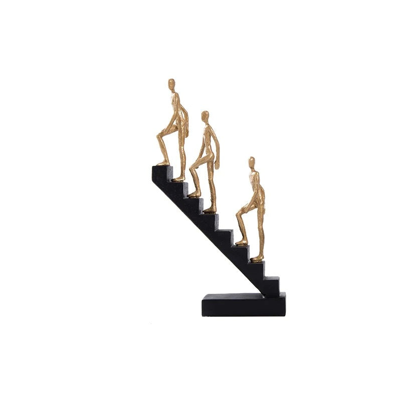 Elegant Men On Stairs Decorative Sculpture - Goraya Nesting 