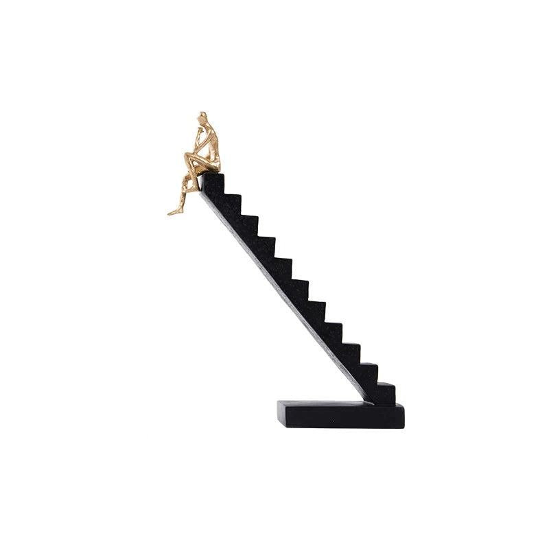 Elegant Men On Stairs Decorative Sculpture - Goraya Nesting 