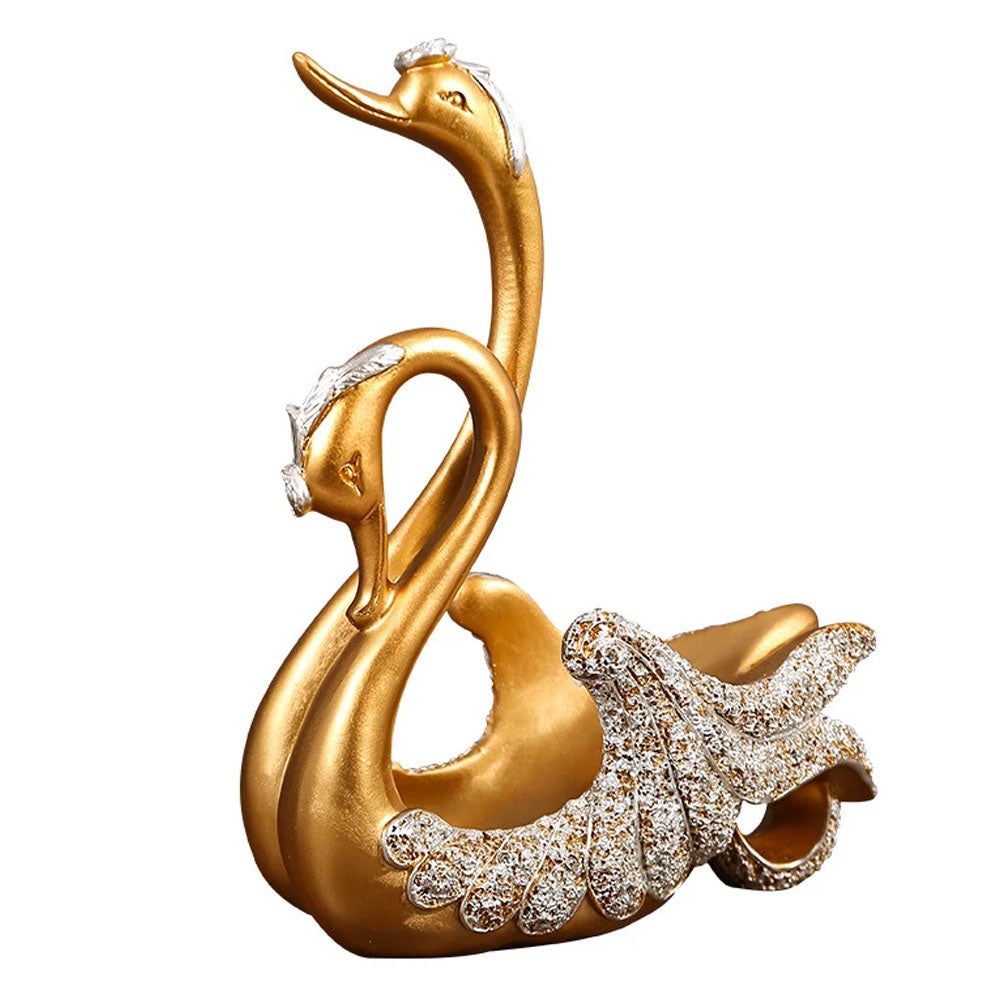 Golden Swan Statue Wine Rack Bottle Holder - Goraya Nesting 