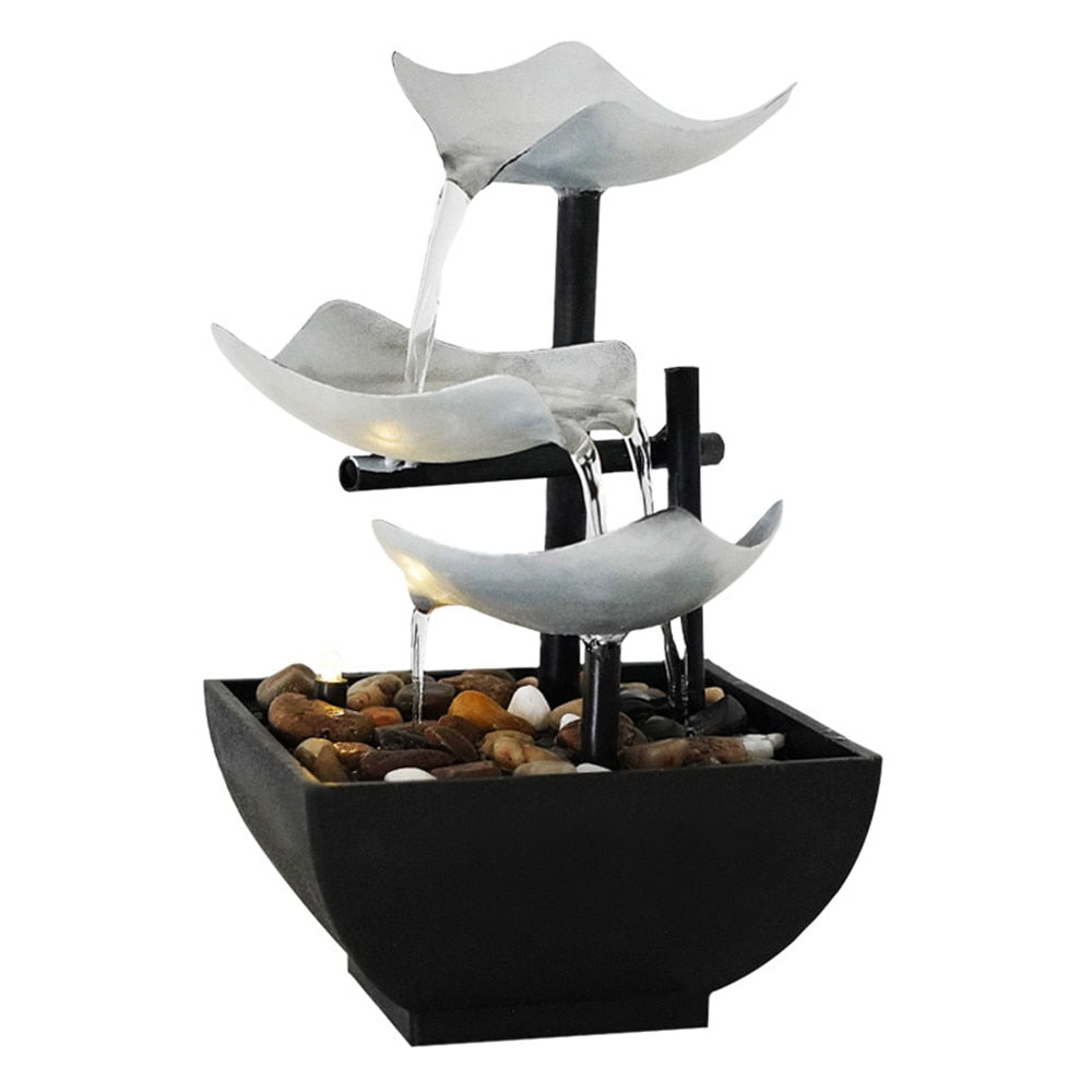 3 Layered Table Fountain With Power Switch - Goraya Nesting