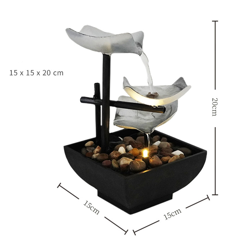 3 Layered Table Fountain With Power Switch - Goraya Nesting