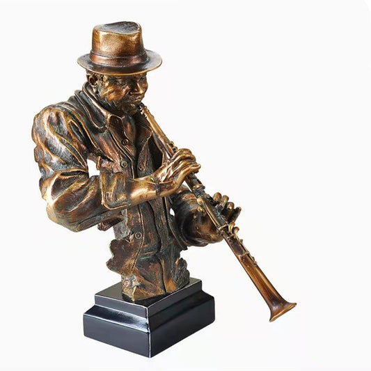 Half-Body Musician Figurine with Saxophone/Trumpet - Goraya Nesting 
