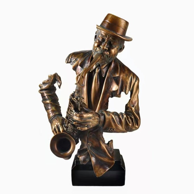 Half-Body Musician Figurine with Saxophone/Trumpet - Goraya Nesting 