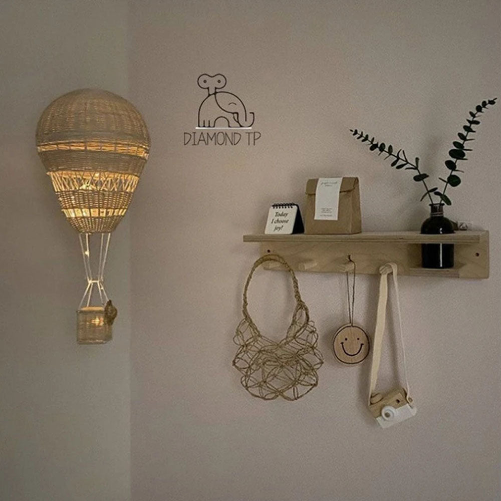 Handmade Rattan Hot Air Balloon Hanging Pendant - Goraya Nestintg 