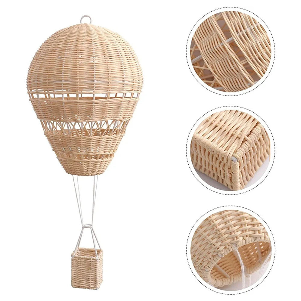 Handmade Rattan Hot Air Balloon Hanging Pendant - Goraya Nestintg 
