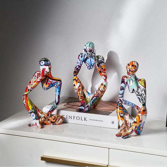 Large Abstract Graffiti Resin Sculpture - Goraya Nesting 